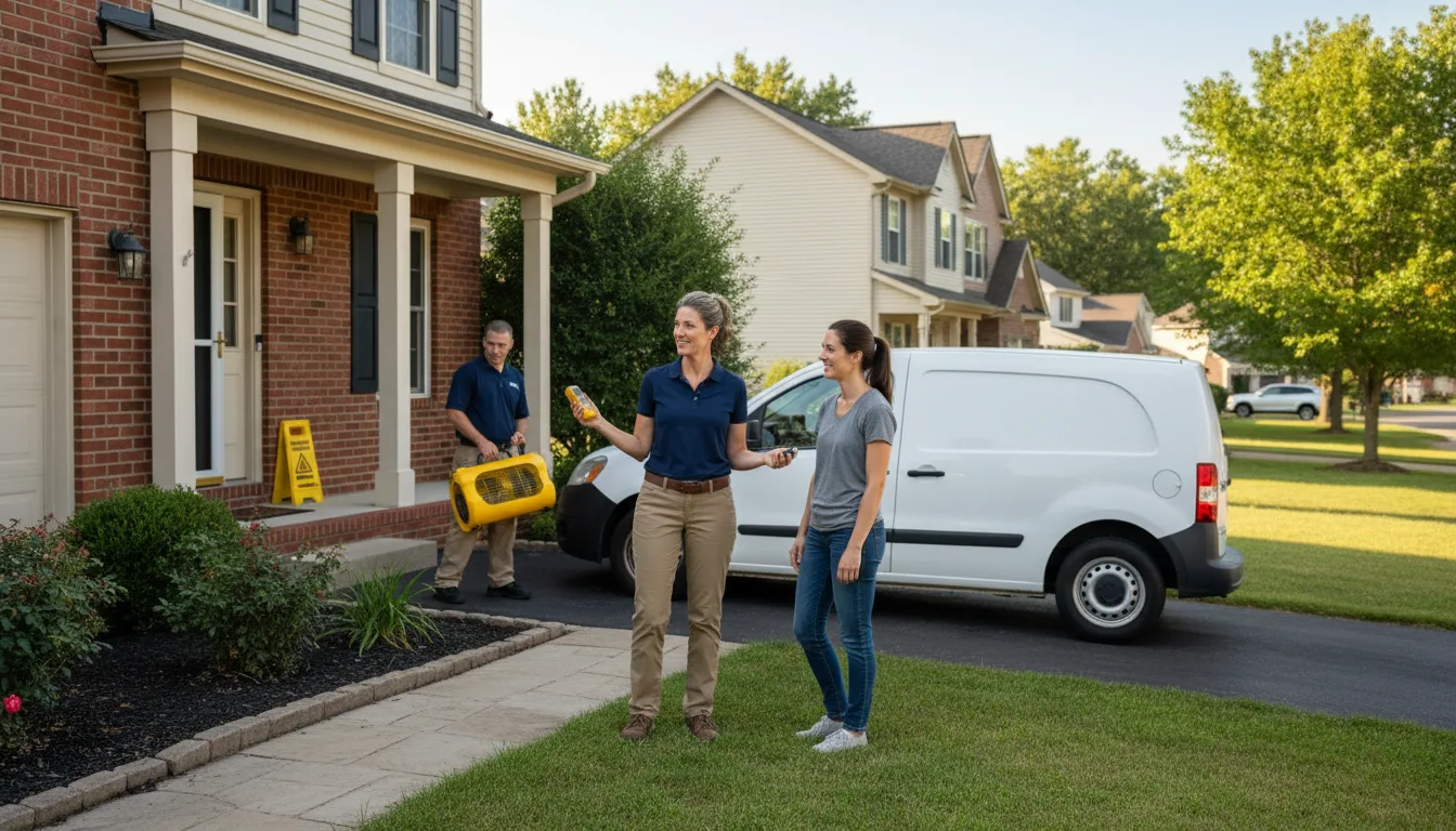 Residential water damage restoration in Medina, OH
